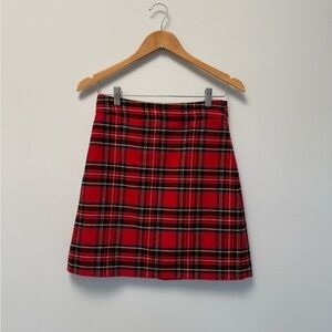 J. Crew Red A-Line Mini Skirt for Casual Work​​​